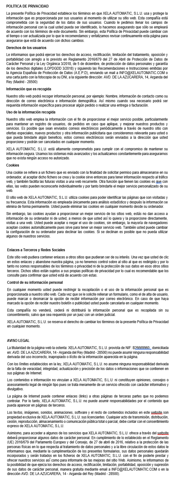POLITICA PRIVACIDAD XELA