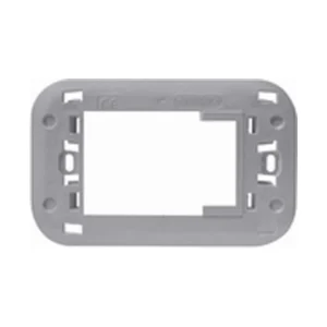 Soporte adaptador para placa Bticino AXOLUTE gris metalizado claro brillante