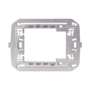 Soporte adaptador para placa Gewiss CHORUS gris metalizado claro brillante