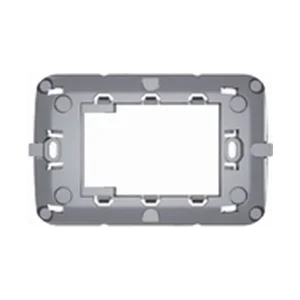 Soporte adaptador para placa Vimar PLANA SILVER, gris metalizado claro brillante