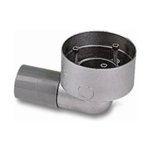 Contratoma FLOOR Ø 50 de aluminio para suelo con racor curvo