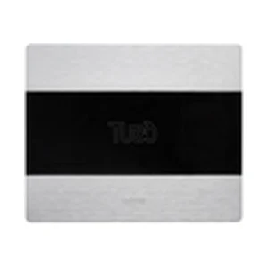 Toma NEW AIR ALLUMIA TOUCH, Ave Sistema 44, gris plateado con placa eléctrica aluminio natural clara