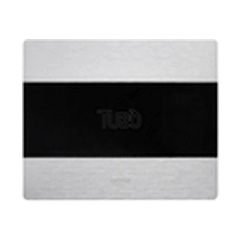 Toma NEW AIR ALLUMIA TOUCH, Ave Sistema 44, gris plateado con placa eléctrica aluminio natural clara