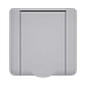 Toma SQUARE Gris Metalizado Claro Brillante