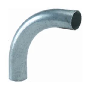 Codo de acero cincado Ø 60 a 90° espesor 1,2 mm